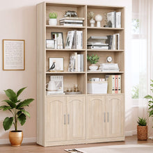 Load image into Gallery viewer, Homfa 73 Tall Bookcases with Doors, 8 Cubes 6 - Tier Double Row Bookshelf, White Bookcase for Living Room Home Office
