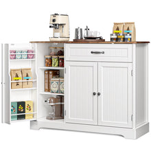 Load image into Gallery viewer, Coffee Bar, Lofka 42" Kitchen Storage Cabinet, Sideboard Buffet Cabinet with 8 Shelves, 1 Drawer
