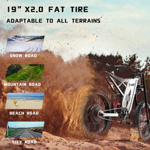 Load image into Gallery viewer, 6000W(Peak) Motor 60V/35ah Battery, Freego X2pro Electric Motorcycle for Adults, Electric Bike 50MPH/7 Speed Off Road Electric Bicycle, 19x2 Full Suspension/Four - Piston Hydraulic Brake UL2849MTB