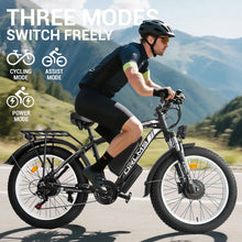 Load image into Gallery viewer, (US in Stock) 5000W Peak Dual Motor Electric Bike for Adults, 60V 25AH Removable Battery Ebike, 50MPH AWD 21 - Speed Mountain Snow E - Bike with 26" x 4.0 Fat Tire, Long Range Mountain Off - Road Ebikes