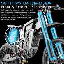 Load image into Gallery viewer, 6000W(Peak) Motor 60V/35ah Battery, Freego X2pro Electric Motorcycle for Adults, Electric Bike 50MPH/7 Speed Off Road Electric Bicycle, 19x2 Full Suspension/Four - Piston Hydraulic Brake UL2849MTB