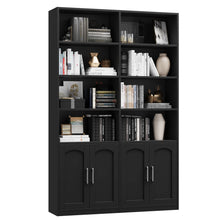 Load image into Gallery viewer, Homfa 73 Tall Bookcases with Doors, 8 Cubes 6 - Tier Double Row Bookshelf, White Bookcase for Living Room Home Office