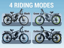 Load image into Gallery viewer, (US in Stock) 5000W Peak Dual Motor Electric Bike for Adults, 60V 25AH Removable Battery Ebike, 50MPH AWD 21 - Speed Mountain Snow E - Bike with 26" x 4.0 Fat Tire, Long Range Mountain Off - Road Ebikes