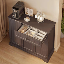 Load image into Gallery viewer, Coffee Bar, Lofka 42" Kitchen Storage Cabinet, Sideboard Buffet Cabinet with 8 Shelves, 1 Drawer