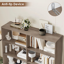 Load image into Gallery viewer, Homfa 73 Tall Bookcases with Doors, 8 Cubes 6 - Tier Double Row Bookshelf, White Bookcase for Living Room Home Office