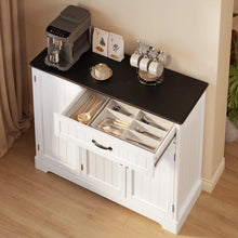Load image into Gallery viewer, Coffee Bar, Lofka 42" Kitchen Storage Cabinet, Sideboard Buffet Cabinet with 8 Shelves, 1 Drawer