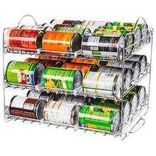 Load image into Gallery viewer, Utopia Kitchen Storage Can Rack Organizer Stackable Can Organizer Holds Upto 36 Cans for Kitchen Cabinet or Pantry (Chrome)