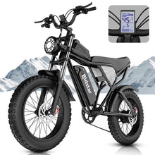 Load image into Gallery viewer, Ridstar Electric Bike for Adults Q20, 1200W 30MPH, 48V 15.6ah Electric Bicycle, 7 Speed Full Suspension Mountain Bike UL2849