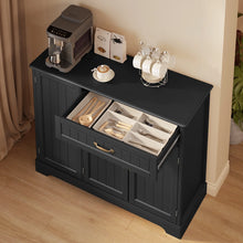 Load image into Gallery viewer, Coffee Bar, Lofka 42" Kitchen Storage Cabinet, Sideboard Buffet Cabinet with 8 Shelves, 1 Drawer