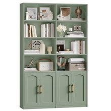 Load image into Gallery viewer, Homfa 73 Tall Bookcases with Doors, 8 Cubes 6 - Tier Double Row Bookshelf, White Bookcase for Living Room Home Office