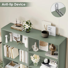 Load image into Gallery viewer, Homfa 73 Tall Bookcases with Doors, 8 Cubes 6 - Tier Double Row Bookshelf, White Bookcase for Living Room Home Office