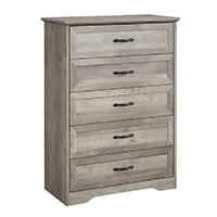 Load image into Gallery viewer, Dresser for Bedroom with 5 Drawers, Tall Wood Drawer Dresser Chest of Drawers for Closet, Living Room, Hallway, Nursery, Kids Bedroom, Grey