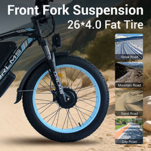 Load image into Gallery viewer, (US in Stock) 5000W Peak Dual Motor Electric Bike for Adults, 60V 25AH Removable Battery Ebike, 50MPH AWD 21 - Speed Mountain Snow E - Bike with 26" x 4.0 Fat Tire, Long Range Mountain Off - Road Ebikes