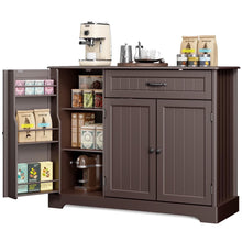 Load image into Gallery viewer, Coffee Bar, Lofka 42" Kitchen Storage Cabinet, Sideboard Buffet Cabinet with 8 Shelves, 1 Drawer