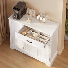 Load image into Gallery viewer, Coffee Bar, Lofka 42" Kitchen Storage Cabinet, Sideboard Buffet Cabinet with 8 Shelves, 1 Drawer