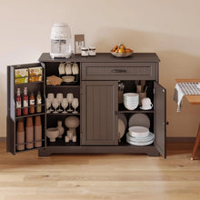 Load image into Gallery viewer, Coffee Bar, Lofka 42" Kitchen Storage Cabinet, Sideboard Buffet Cabinet with 8 Shelves, 1 Drawer