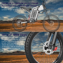 Load image into Gallery viewer, 6000W(Peak) Motor 60V/35ah Battery, Freego X2pro Electric Motorcycle for Adults, Electric Bike 50MPH/7 Speed Off Road Electric Bicycle, 19x2 Full Suspension/Four - Piston Hydraulic Brake UL2849MTB