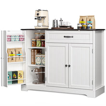 Load image into Gallery viewer, Coffee Bar, Lofka 42" Kitchen Storage Cabinet, Sideboard Buffet Cabinet with 8 Shelves, 1 Drawer