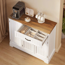 Load image into Gallery viewer, Coffee Bar, Lofka 42" Kitchen Storage Cabinet, Sideboard Buffet Cabinet with 8 Shelves, 1 Drawer
