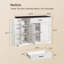 Load image into Gallery viewer, Coffee Bar, Lofka 42" Kitchen Storage Cabinet, Sideboard Buffet Cabinet with 8 Shelves, 1 Drawer