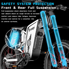 Load image into Gallery viewer, 6000W(Peak) Motor 60V/35ah Battery, Freego X2pro Electric Motorcycle for Adults, Electric Bike 50MPH/7 Speed Off Road Electric Bicycle, 19x2 Full Suspension/Four - Piston Hydraulic Brake UL2849MTB