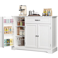 Load image into Gallery viewer, Coffee Bar, Lofka 42" Kitchen Storage Cabinet, Sideboard Buffet Cabinet with 8 Shelves, 1 Drawer