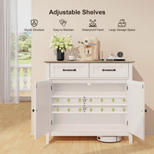Load image into Gallery viewer, Coffee Bar, Lofka 42" Kitchen Storage Cabinet, Sideboard Buffet Cabinet with 8 Shelves, 1 Drawer