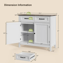 Load image into Gallery viewer, Coffee Bar, Lofka 42" Kitchen Storage Cabinet, Sideboard Buffet Cabinet with 8 Shelves, 1 Drawer