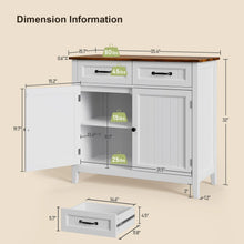Load image into Gallery viewer, Coffee Bar, Lofka 42" Kitchen Storage Cabinet, Sideboard Buffet Cabinet with 8 Shelves, 1 Drawer