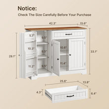 Load image into Gallery viewer, Coffee Bar, Lofka 42" Kitchen Storage Cabinet, Sideboard Buffet Cabinet with 8 Shelves, 1 Drawer