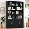 Homfa 73 Tall Bookcases with Doors, 8 Cubes 6 - Tier Double Row Bookshelf, White Bookcase for Living Room Home Office