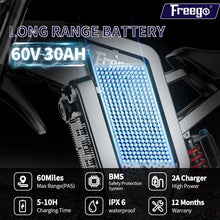 Load image into Gallery viewer, 6000W(Peak) Motor 60V/35ah Battery, Freego X2pro Electric Motorcycle for Adults, Electric Bike 50MPH/7 Speed Off Road Electric Bicycle, 19x2 Full Suspension/Four - Piston Hydraulic Brake UL2849MTB