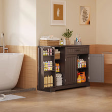 Load image into Gallery viewer, Coffee Bar, Lofka 42" Kitchen Storage Cabinet, Sideboard Buffet Cabinet with 8 Shelves, 1 Drawer