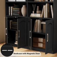 Load image into Gallery viewer, Homfa 73 Tall Bookcases with Doors, 8 Cubes 6 - Tier Double Row Bookshelf, White Bookcase for Living Room Home Office