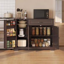Load image into Gallery viewer, Coffee Bar, Lofka 42" Kitchen Storage Cabinet, Sideboard Buffet Cabinet with 8 Shelves, 1 Drawer
