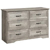 Dresser for Bedroom with 5 Drawers, Tall Wood Drawer Dresser Chest of Drawers for Closet, Living Room, Hallway, Nursery, Kids Bedroom, Grey
