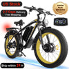 (US in Stock) 5000W Peak Dual Motor Electric Bike for Adults, 60V 25AH Removable Battery Ebike, 50MPH AWD 21 - Speed Mountain Snow E - Bike with 26" x 4.0 Fat Tire, Long Range Mountain Off - Road Ebikes